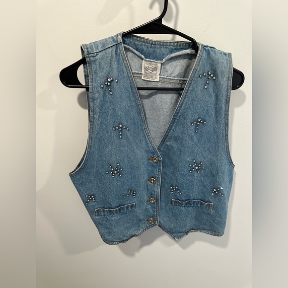 jilado Jackets & Blazers - GORGEOUS VINTAGE DENIM VEST- 100% cotton